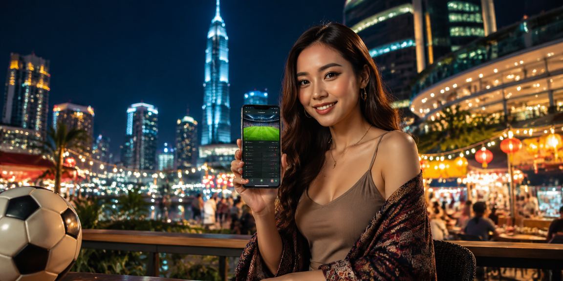Pemain bertaruh bola sepak di Kuala Lumpur menggunakan telefon pintar